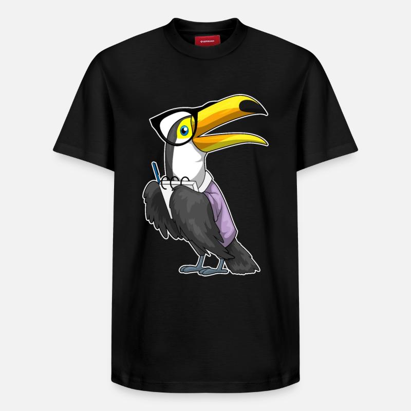 Toucan Secrétaire Bloc-notes - T-shirt unisexe décontracté en coton Supima – de SPREAD - noir