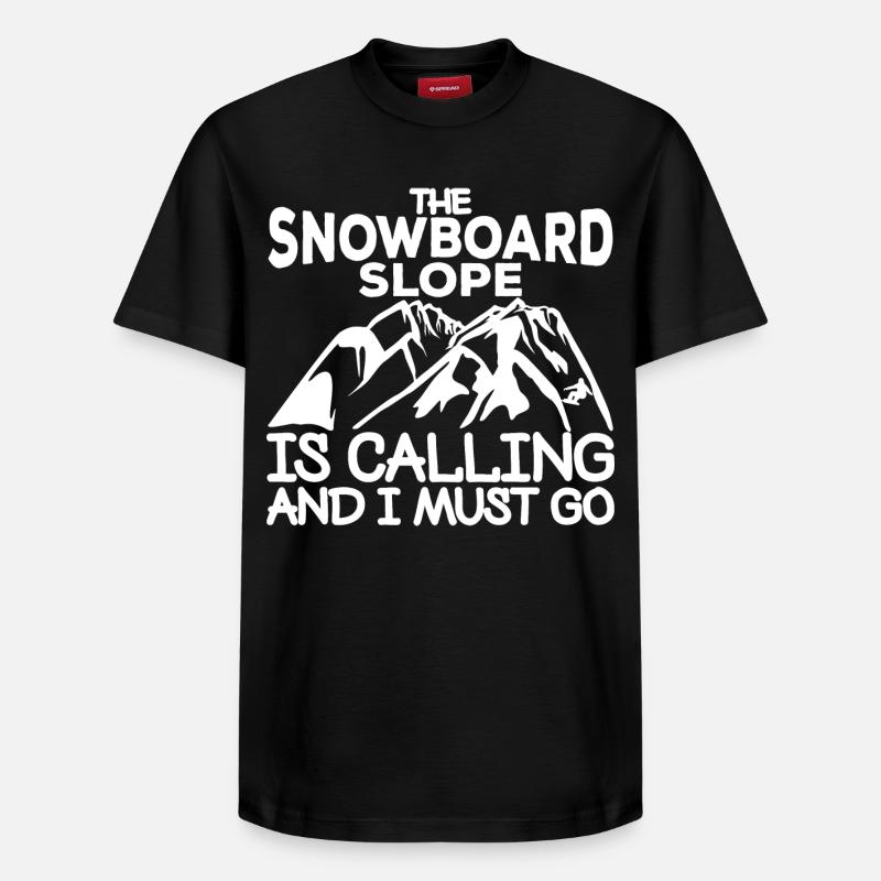 Slogan snowboard - T-shirt unisexe décontracté en coton Supima – de SPREAD - noir