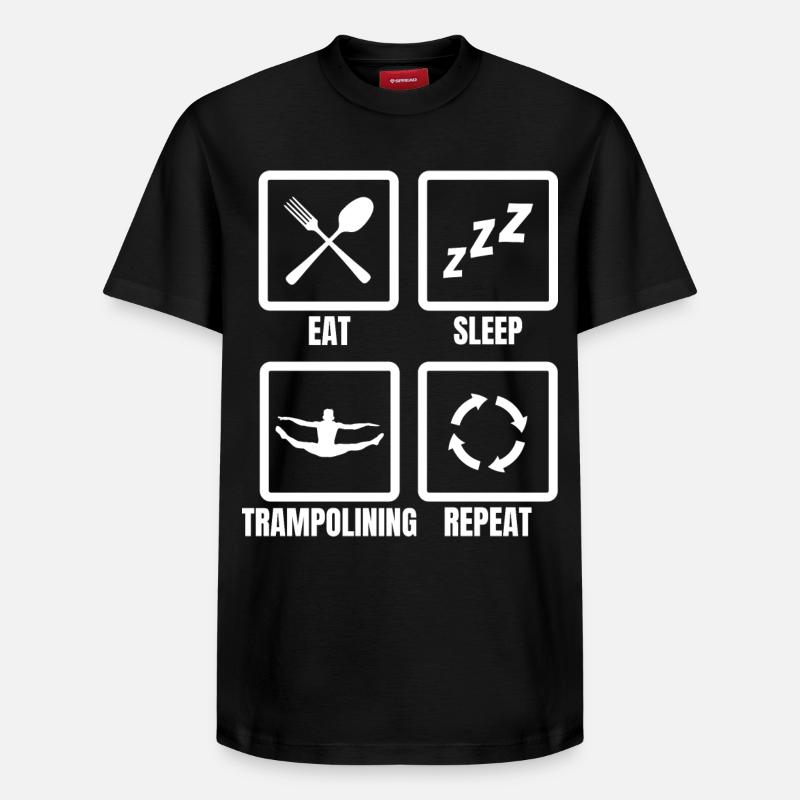 Trampoline Routine - T-shirt unisexe décontracté en coton Supima – de SPREAD - noir