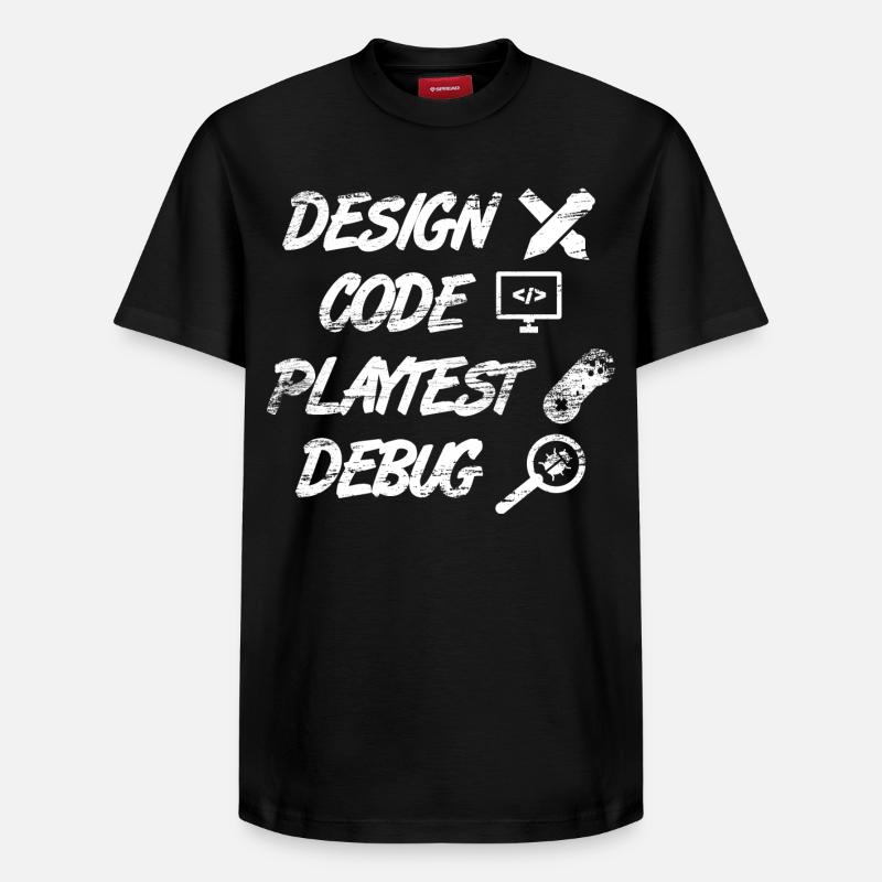 Game Programming - Relaxed Unisex Supima Cotton T-Shirt – by SPREAD - black
