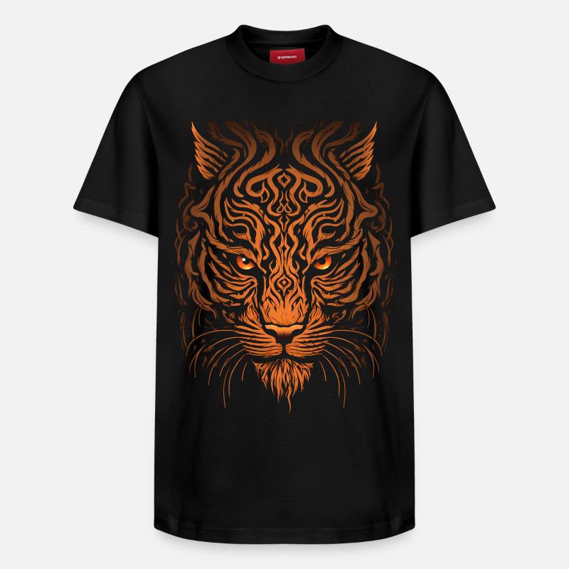 Tiger - T-shirt unisexe décontracté en coton Supima – de SPREAD - noir