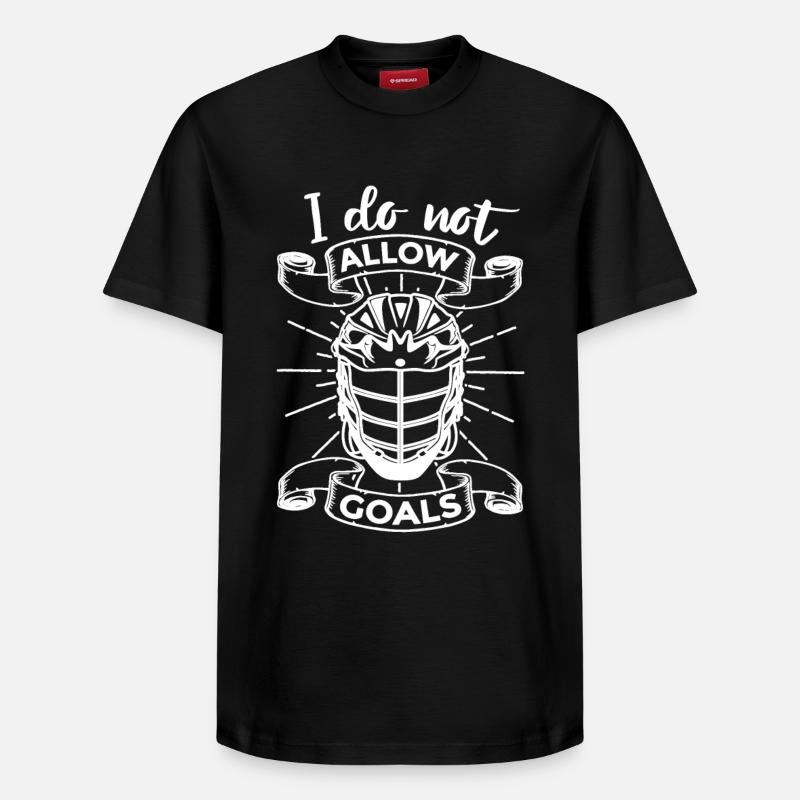 Lacrosse Torwart - Relaxed Unisex Supima Cotton T-Shirt – von SPREAD - Schwarz