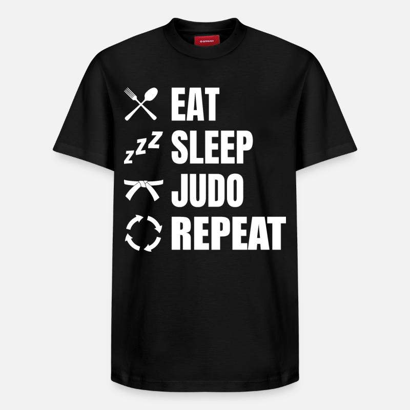 Judo Zeitplan - Relaxed Unisex Supima Cotton T-Shirt – von SPREAD - Schwarz