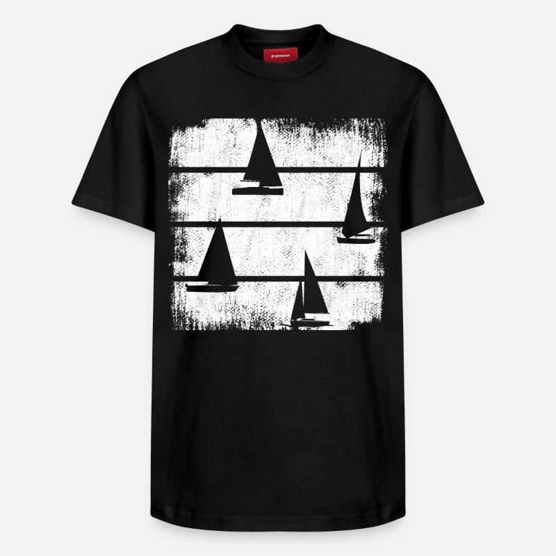 Segelschiffe - Relaxed Unisex Supima Cotton T-Shirt – von SPREAD - Schwarz