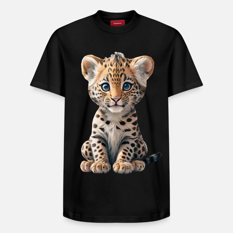 Bébé léopard - T-shirt unisexe décontracté en coton Supima – de SPREAD - noir