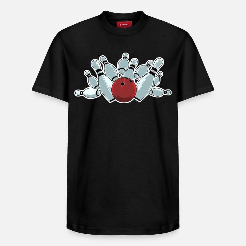 Frappe de bowling - T-shirt unisexe décontracté en coton Supima – de SPREAD - noir