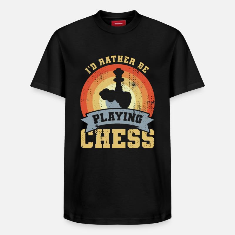 Je préfère jouer aux échecs - T-shirt unisexe décontracté en coton Supima – de SPREAD - noir