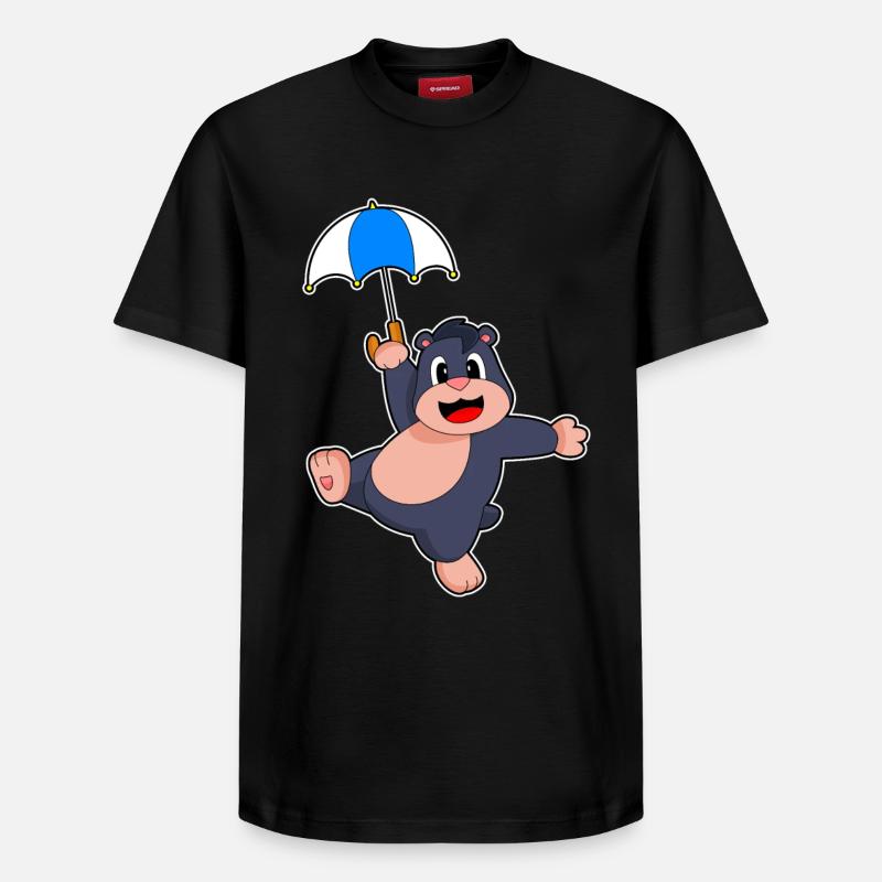 Maulwurf Regenschirm - Relaxed Unisex Supima Cotton T-Shirt – von SPREAD - Schwarz