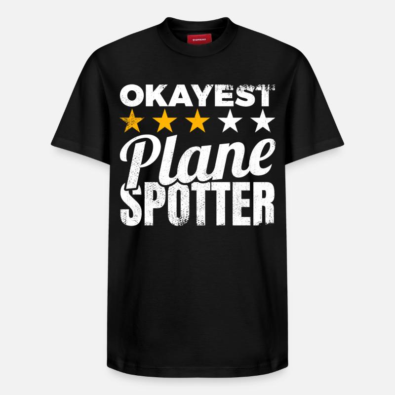 Durchschnittlicher Planespotter - Relaxed Unisex Supima Cotton T-Shirt – von SPREAD - Schwarz