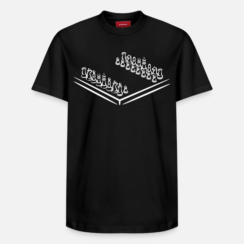 Échecs - T-shirt unisexe décontracté en coton Supima – de SPREAD - noir