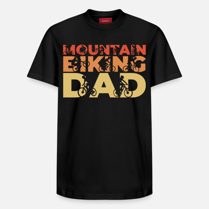 Lustiger Mountainbiker Vater - Relaxed Unisex Supima Cotton T-Shirt – von SPREAD - Schwarz