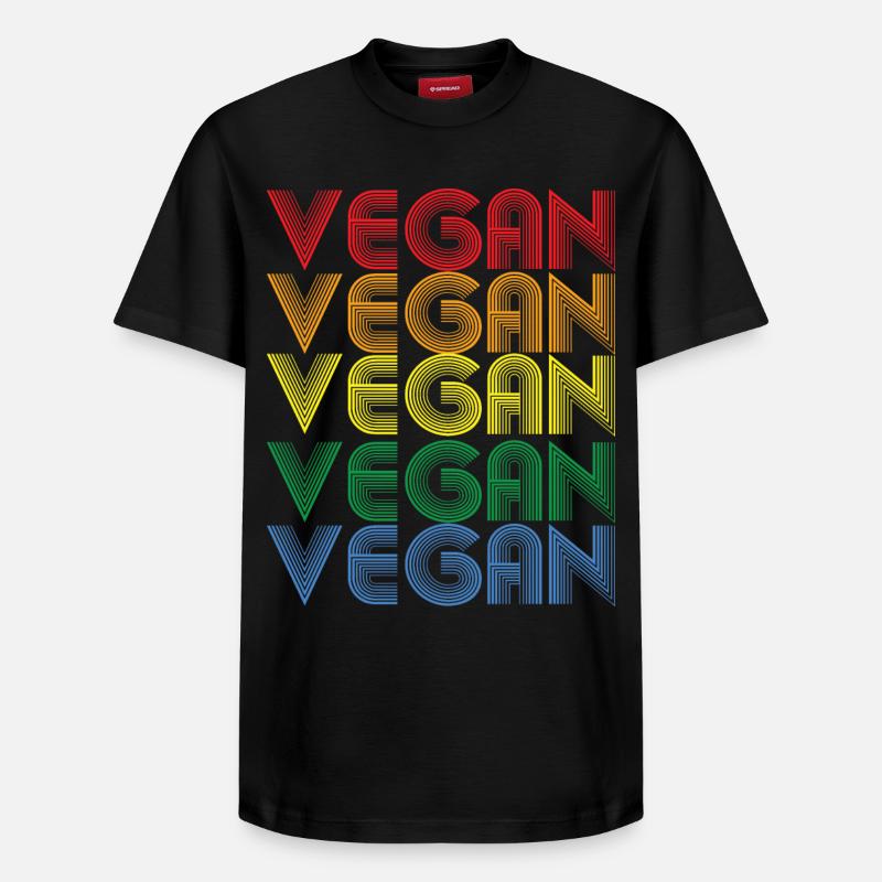 Déclaration Rainbow VEGAN - T-shirt unisexe décontracté en coton Supima – de SPREAD - noir