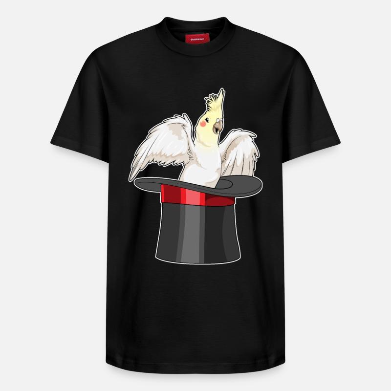 Parrot Wizard Cylindre - T-shirt unisexe décontracté en coton Supima – de SPREAD - noir