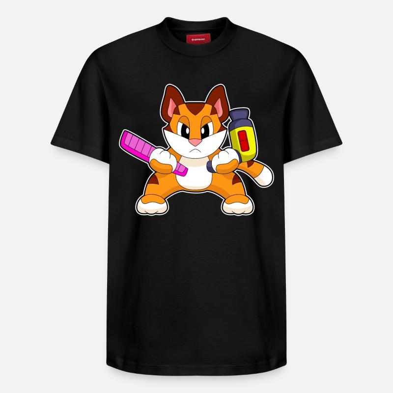 Tiger Coiffeur Peigne Sèche-cheveux - T-shirt unisexe décontracté en coton Supima – de SPREAD - noir