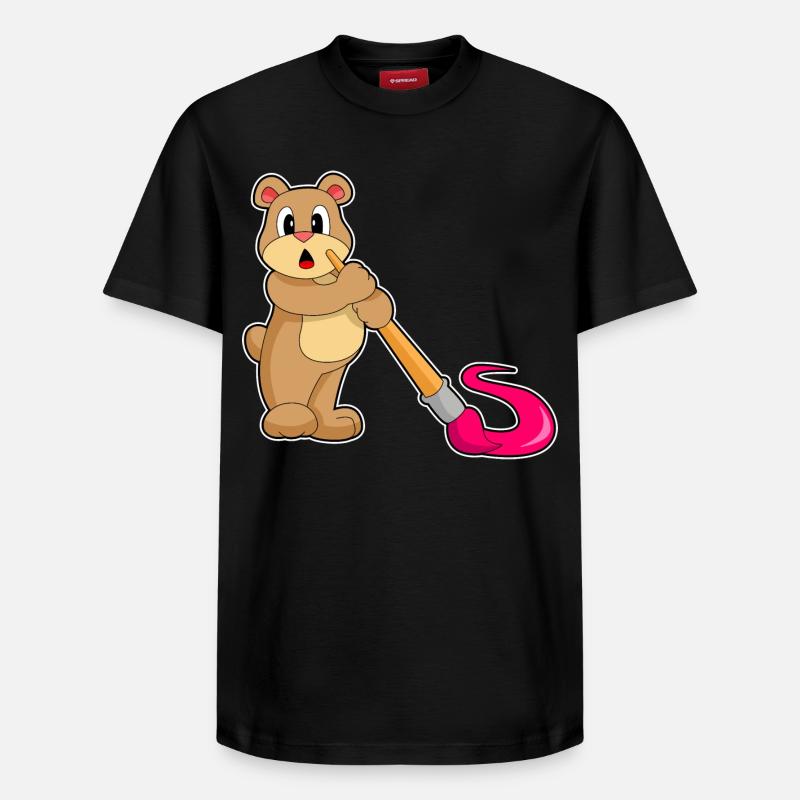 Pinceau d’ours - T-shirt unisexe décontracté en coton Supima – de SPREAD - noir