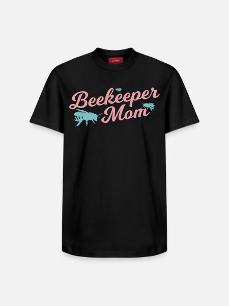 Funny beekeeper mom - Relaxed Unisex Supima Cotton T-Shirt – by SPREAD - black