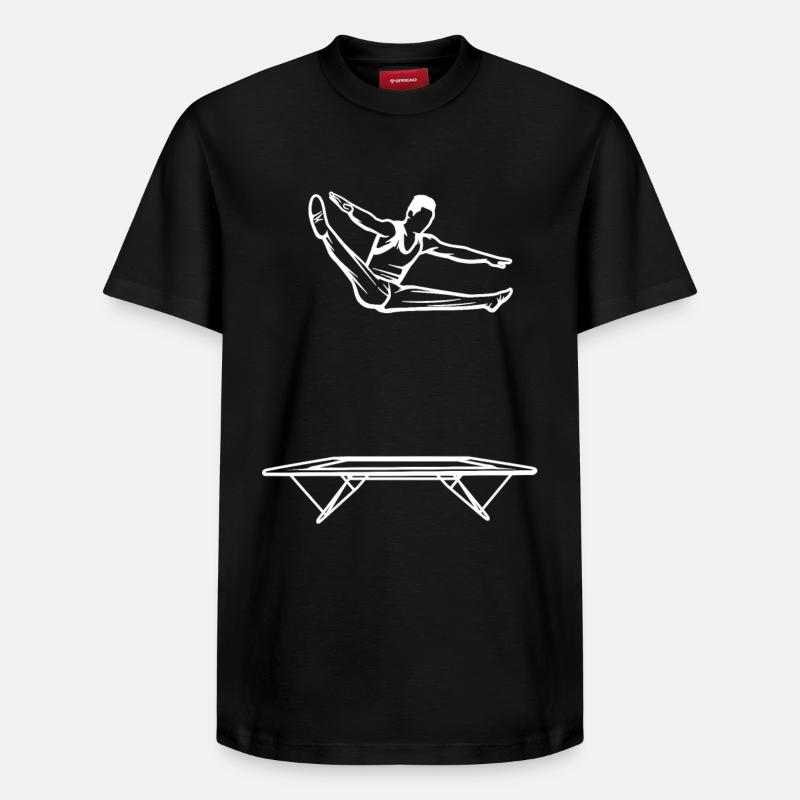 Trampolinspringer Junge - Relaxed Unisex Supima Cotton T-Shirt – von SPREAD - Schwarz