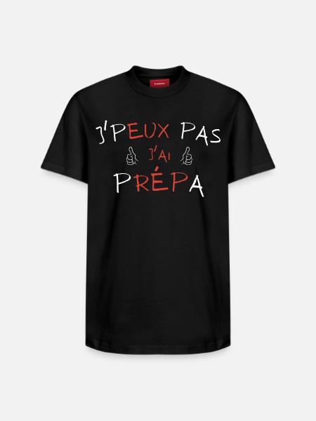j'peux pas j'ai prépa - T-shirt unisexe décontracté en coton Supima – de SPREAD - noir