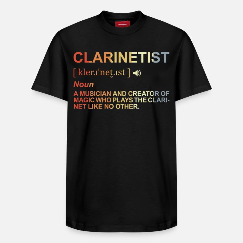 Signification clarinettiste - T-shirt unisexe décontracté en coton Supima – de SPREAD - noir