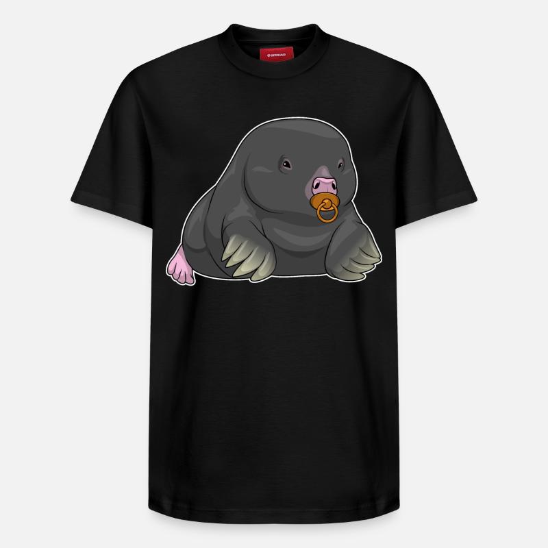 Maulwurf Schnuller - Relaxed Unisex Supima Cotton T-Shirt – von SPREAD - Schwarz
