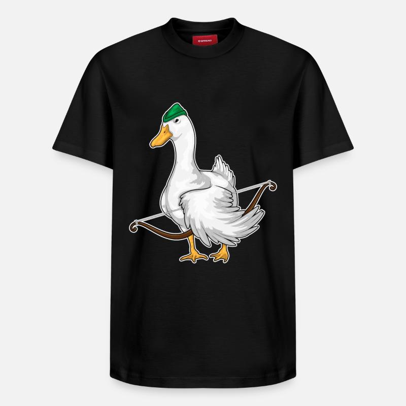 Archer de canard - T-shirt unisexe décontracté en coton Supima – de SPREAD - noir