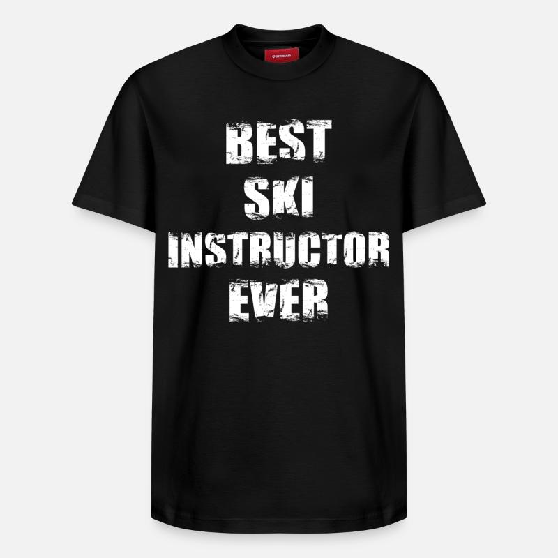 moniteur de ski - T-shirt unisexe décontracté en coton Supima – de SPREAD - noir