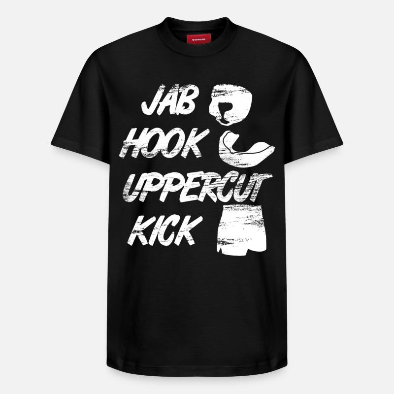 Drôle de kickboxeur - T-shirt unisexe décontracté en coton Supima – de SPREAD - noir