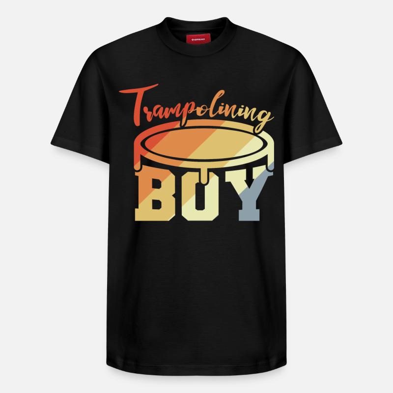 Garçon trampoline - T-shirt unisexe décontracté en coton Supima – de SPREAD - noir