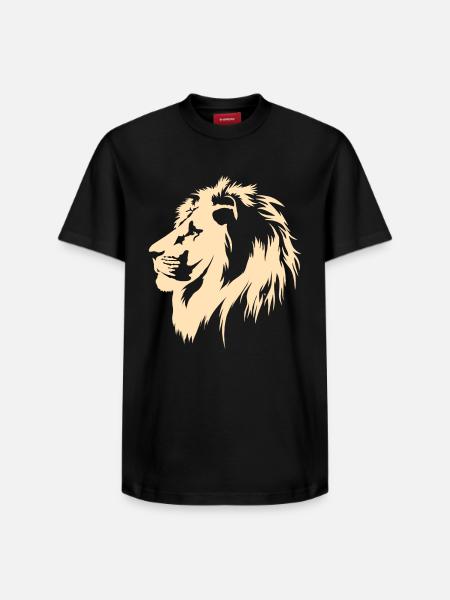 King of the Cats (sand) - Relaxed Unisex Supima Cotton T-Shirt – by SPREAD - black
