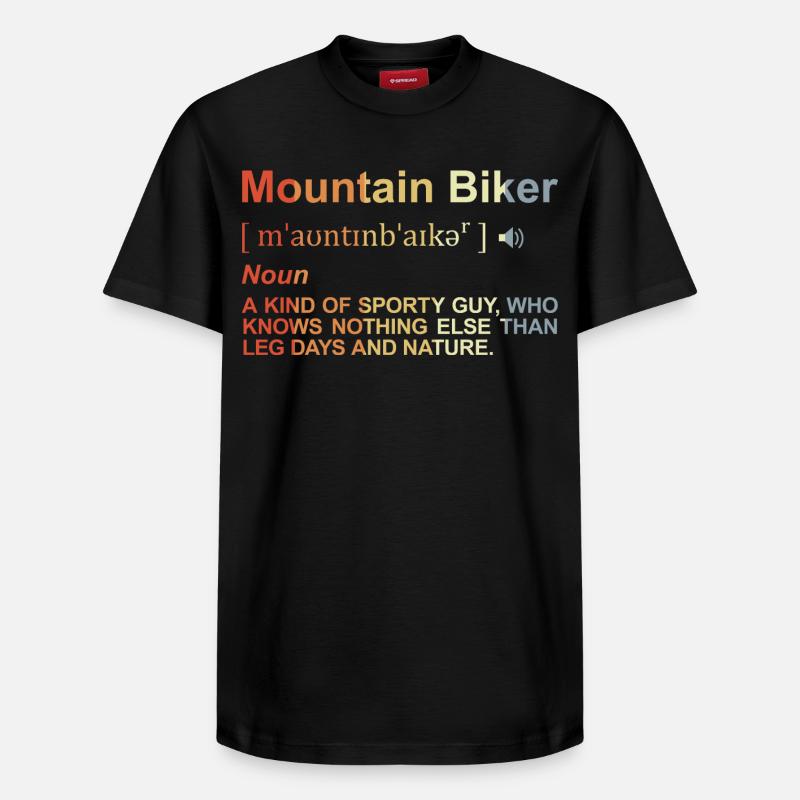 Mountainbiker Definition - Relaxed Unisex Supima Cotton T-Shirt – von SPREAD - Schwarz