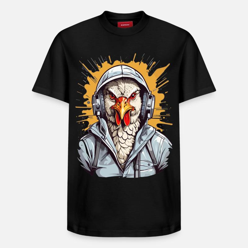 Jupe poulet - T-shirt unisexe décontracté en coton Supima – de SPREAD - noir