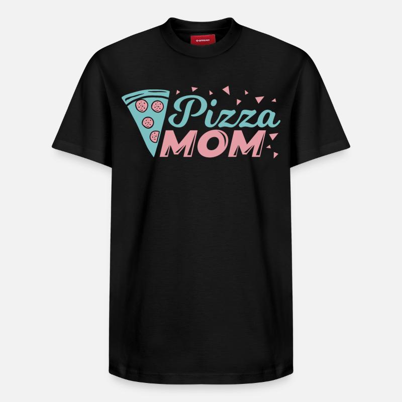 Pizza Mutter - Relaxed Unisex Supima Cotton T-Shirt – von SPREAD - Schwarz