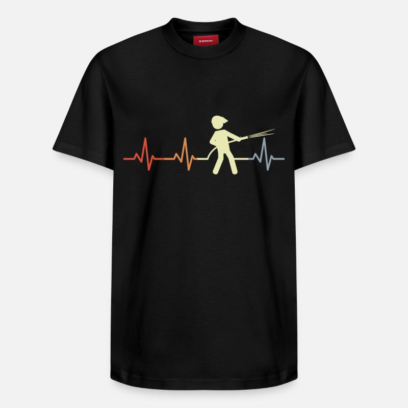 Fire brigade palpitations - Relaxed Unisex Supima Cotton T-Shirt – by SPREAD - black