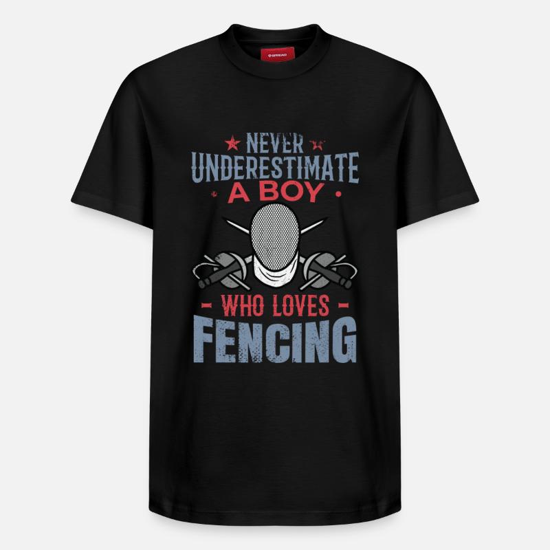 Petit escrimeur - T-shirt unisexe décontracté en coton Supima – de SPREAD - noir