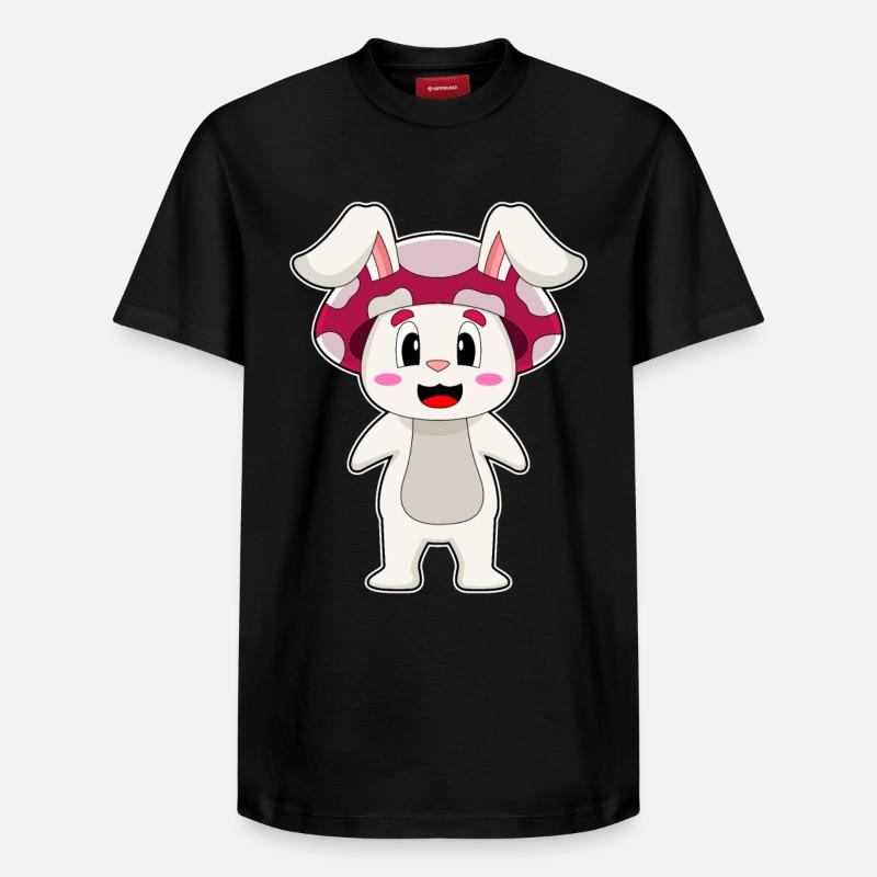 Champignon lapin - T-shirt unisexe décontracté en coton Supima – de SPREAD - noir