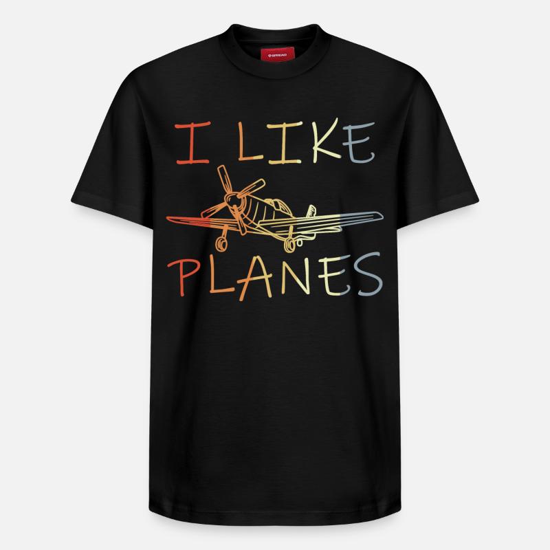 Observateur d’avion - T-shirt unisexe décontracté en coton Supima – de SPREAD - noir