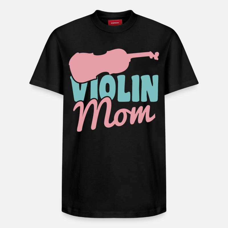 Mère violoniste - T-shirt unisexe décontracté en coton Supima – de SPREAD - noir