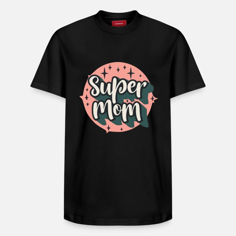Super Maman - T-shirt unisexe décontracté en coton Supima – de SPREAD - noir
