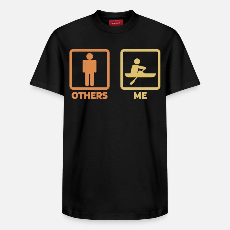 Ruderer Strichfigur - Relaxed Unisex Supima Cotton T-Shirt – von SPREAD - Schwarz