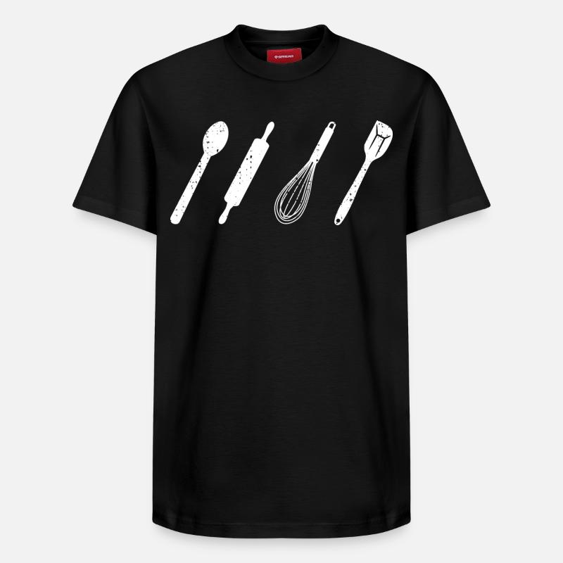 Baking utensils - Relaxed Unisex Supima Cotton T-Shirt – by SPREAD - black