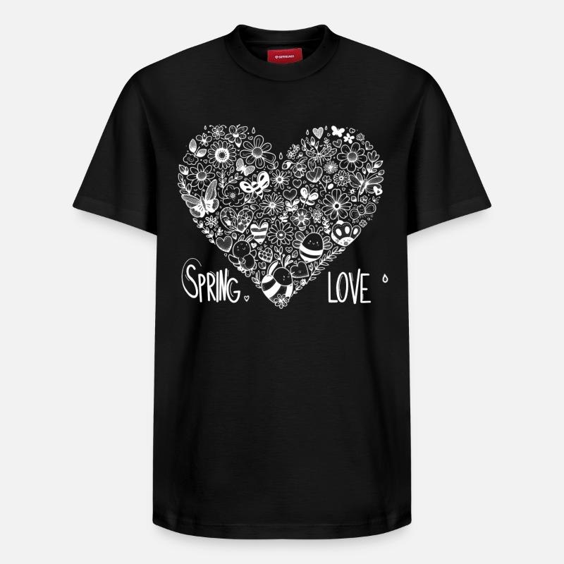 L’amour printanier - T-shirt unisexe décontracté en coton Supima – de SPREAD - noir