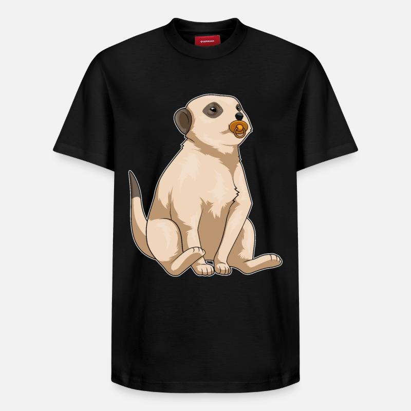 Erdmännchen Baby Schnuller - Relaxed Unisex Supima Cotton T-Shirt – von SPREAD - Schwarz