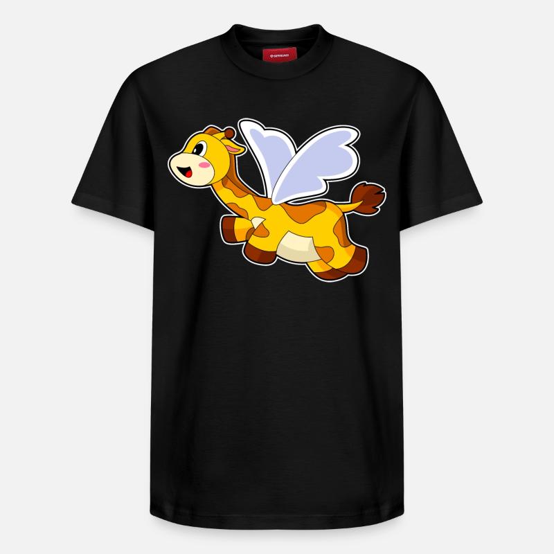 Ailes de girafe - T-shirt unisexe décontracté en coton Supima – de SPREAD - noir