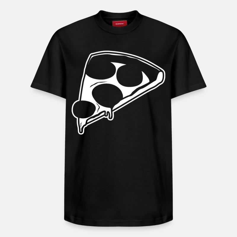 Pizza Zeichnung - Relaxed Unisex Supima Cotton T-Shirt – von SPREAD - Schwarz