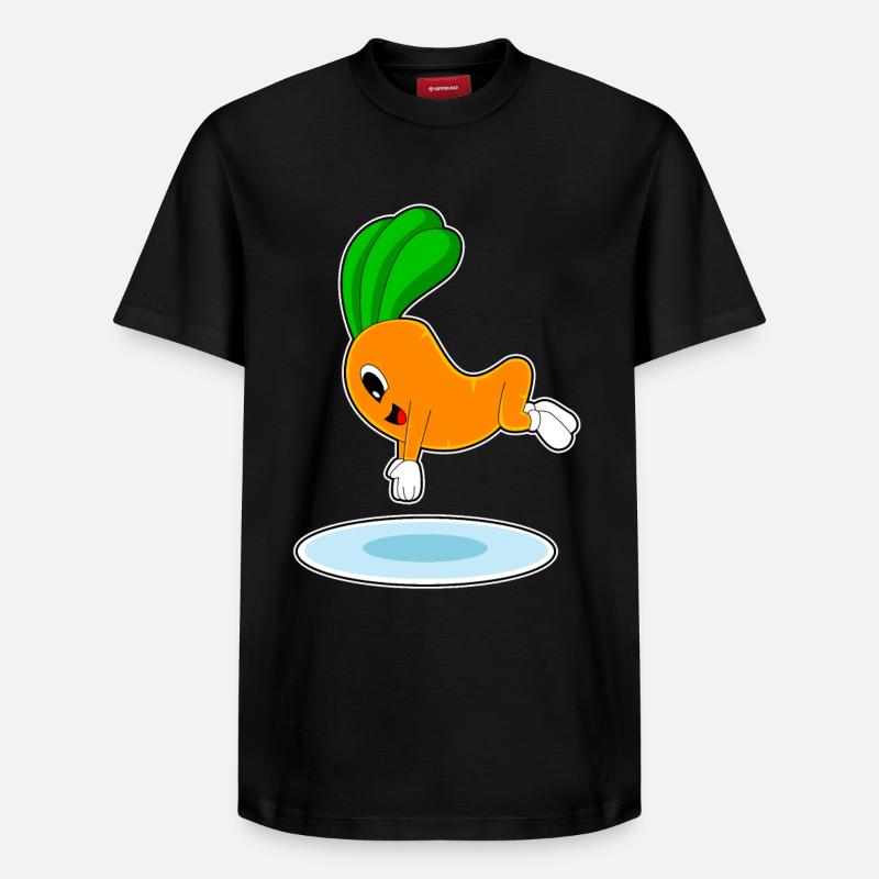 Carotte, Natation, Saut D’eau - T-shirt unisexe décontracté en coton Supima – de SPREAD - noir