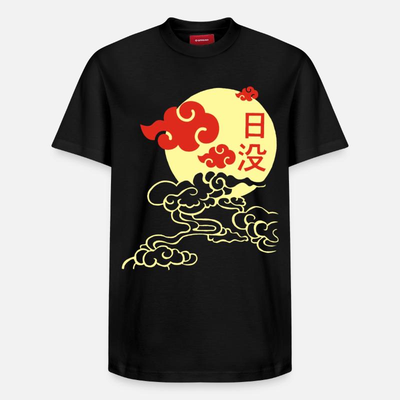 Manga sunset - Relaxed Unisex Supima Cotton T-Shirt – by SPREAD - black