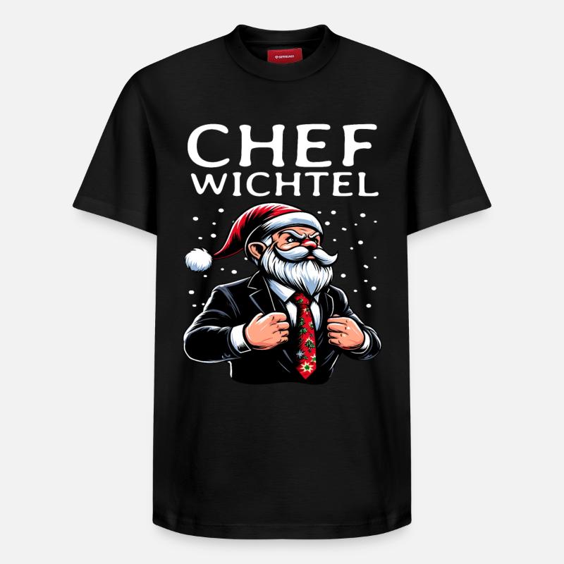 Chef Wichtel Weihnachts Gnom - Relaxed Unisex Supima Cotton T-Shirt – von SPREAD - Schwarz