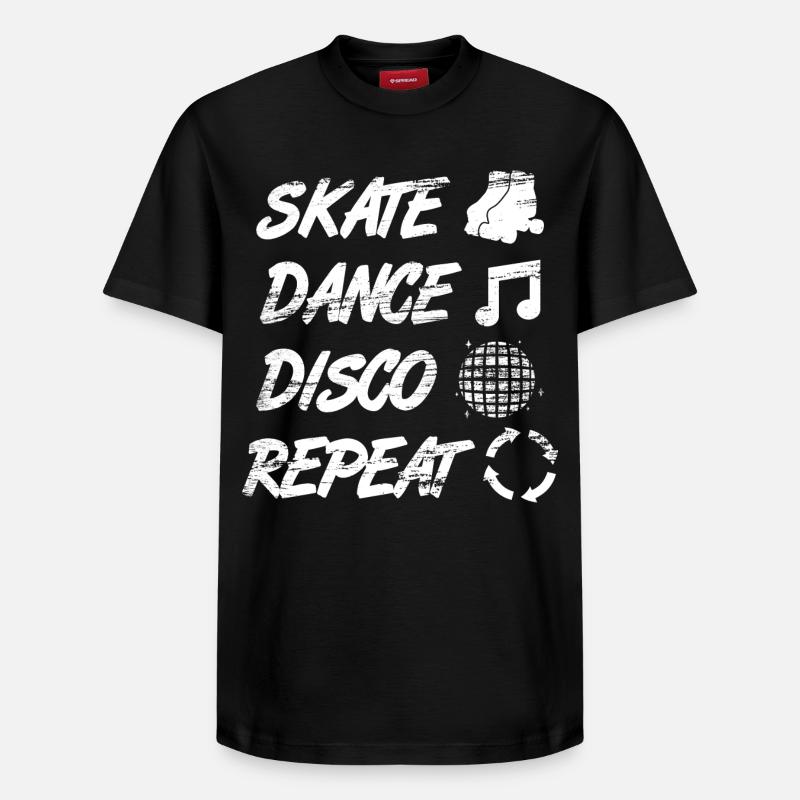 Discothèque de patin à roulettes - T-shirt unisexe décontracté en coton Supima – de SPREAD - noir