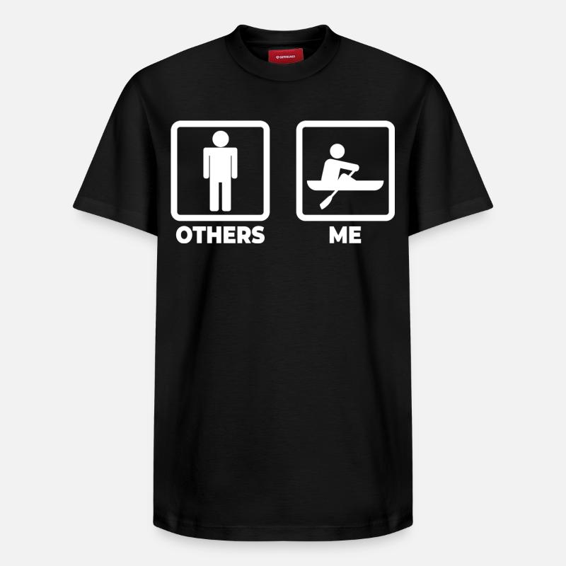 Ruderer Strichmännchen - Relaxed Unisex Supima Cotton T-Shirt – von SPREAD - Schwarz