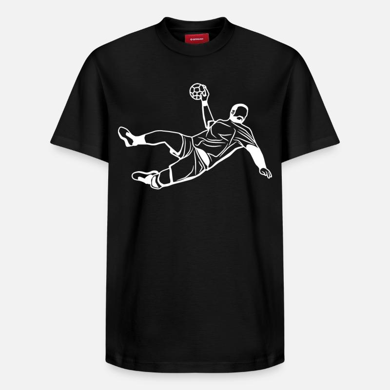 Handball Junge - Relaxed Unisex Supima Cotton T-Shirt – von SPREAD - Schwarz